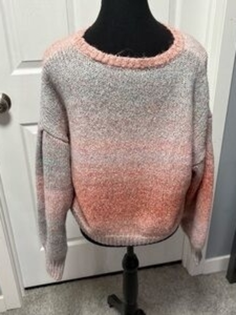 Z Supply Ombre Pink to Gray Crewneck Sweater - Picture 6 of 6